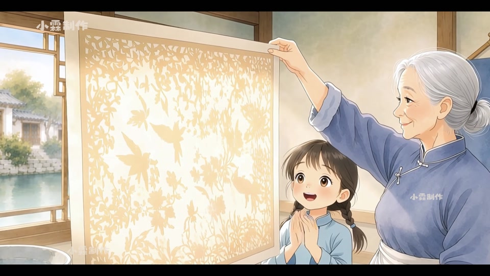 非遗主题 AI 动画作品画面